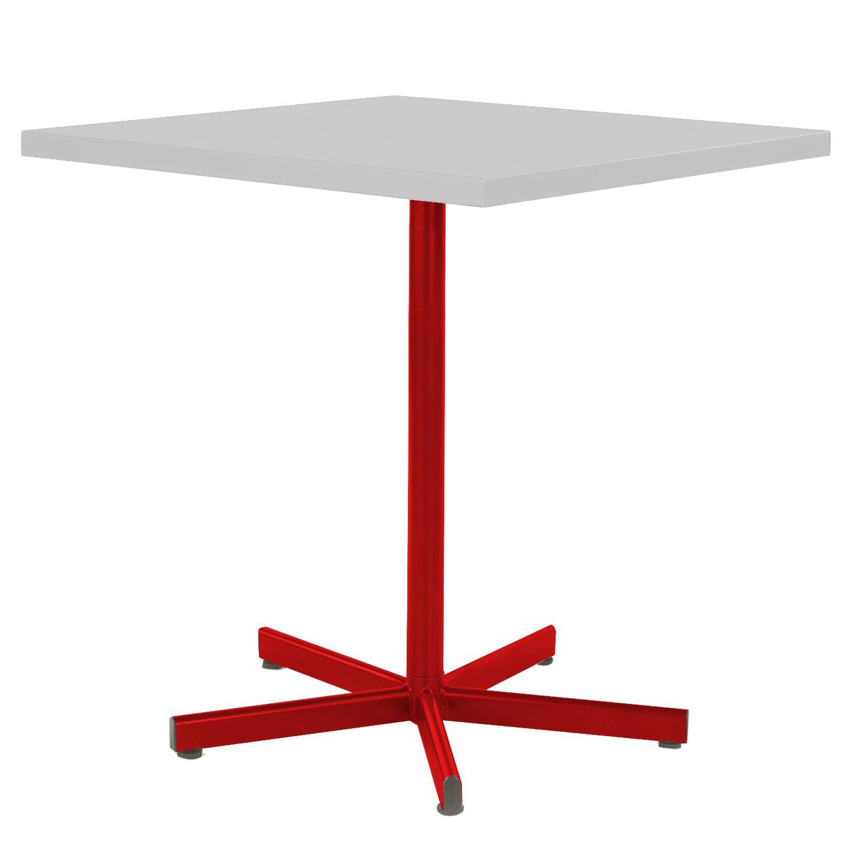 Schaffner Basic Table repas rabattable 70x70cm Rouge 30 Blanc 90