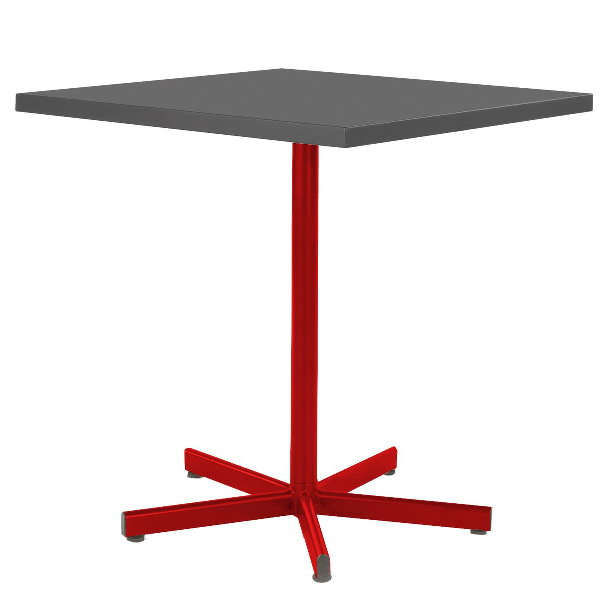 Schaffner Basic Table repas rabattable 70x70cm Rouge 30 Graphite 73