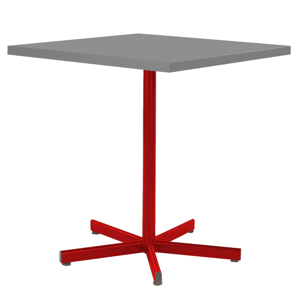 Schaffner Basic Table repas rabattable 70x70cm Rouge 30 Gris Argent 78