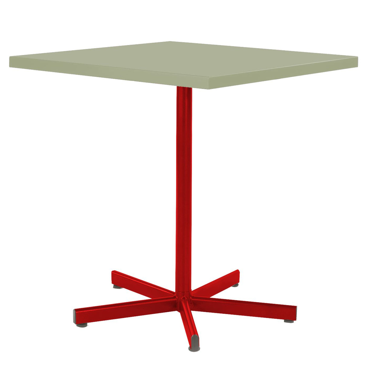 Schaffner Basic Table repas rabattable 70x70cm Rouge 30 Vert Pastel 64