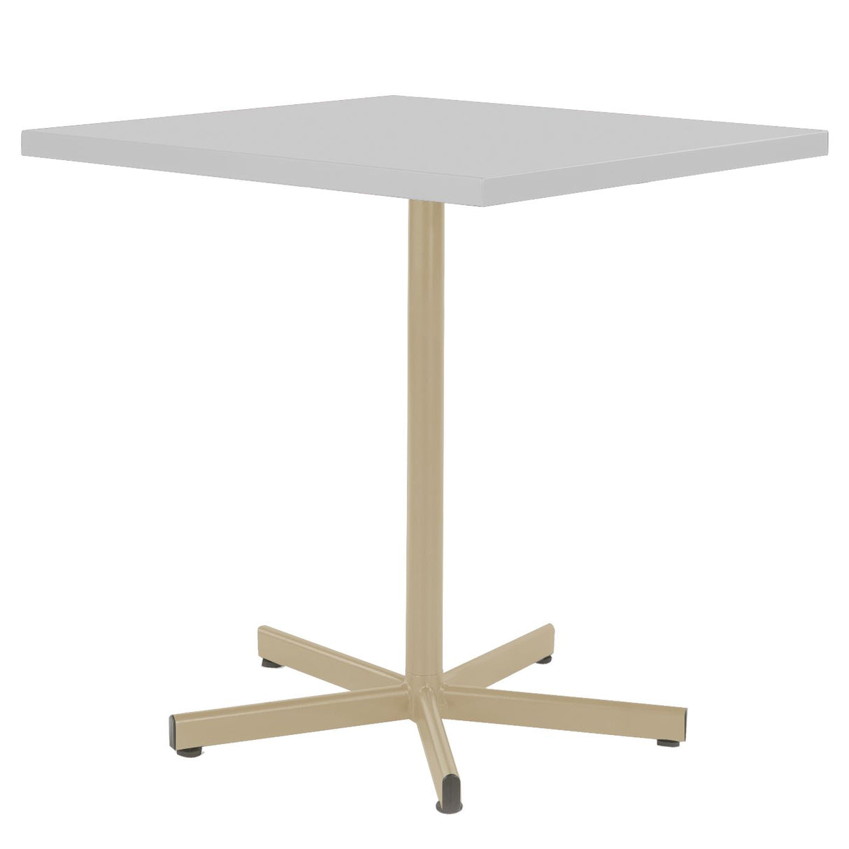 Schaffner Basic Table repas rabattable 70x70cm Sable Pastel 15 Blanc 90