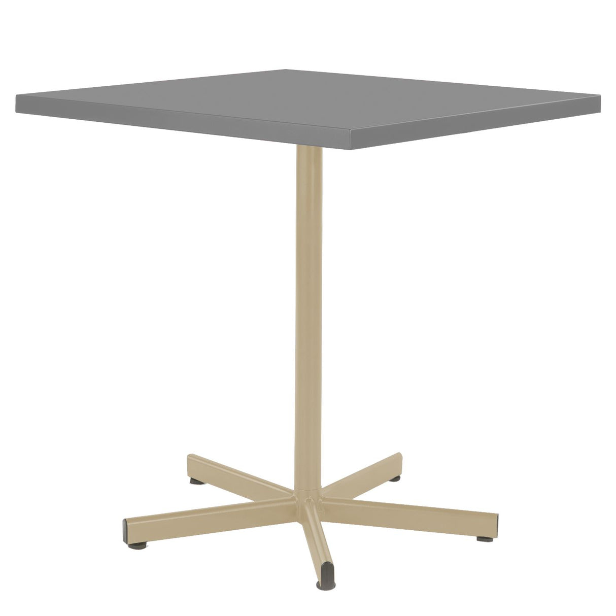 Schaffner Basic Table repas rabattable 70x70cm Sable Pastel 15 Gris Argent 78