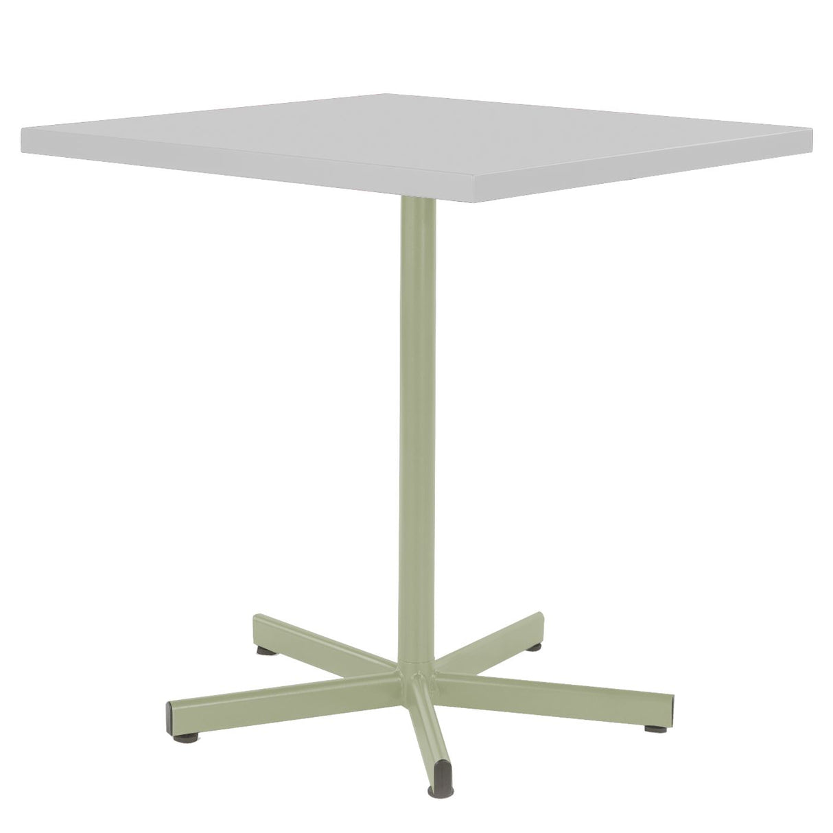 Schaffner Basic Table repas rabattable 70x70cm Vert Pastel 64 Blanc 90
