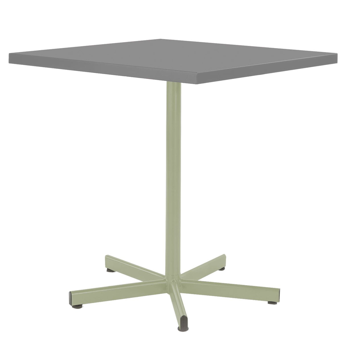 Schaffner Basic Table repas rabattable 70x70cm Vert Pastel 64 Gris Argent 78