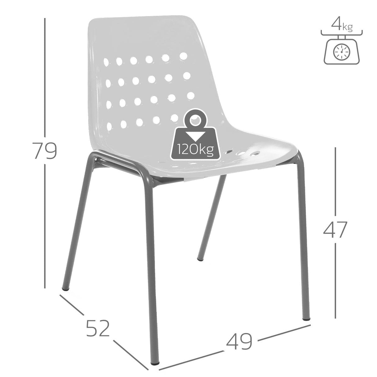 Schaffner Bermuda chaise empilable