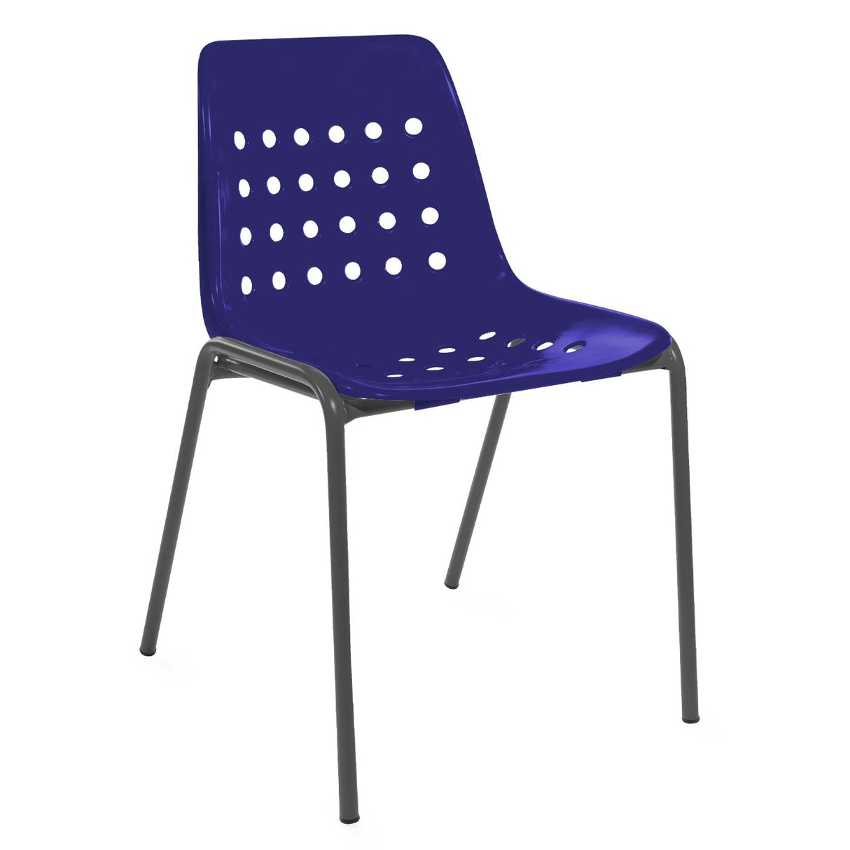 Schaffner Bermuda chaise empilable Anthracite 77 Bleu 53