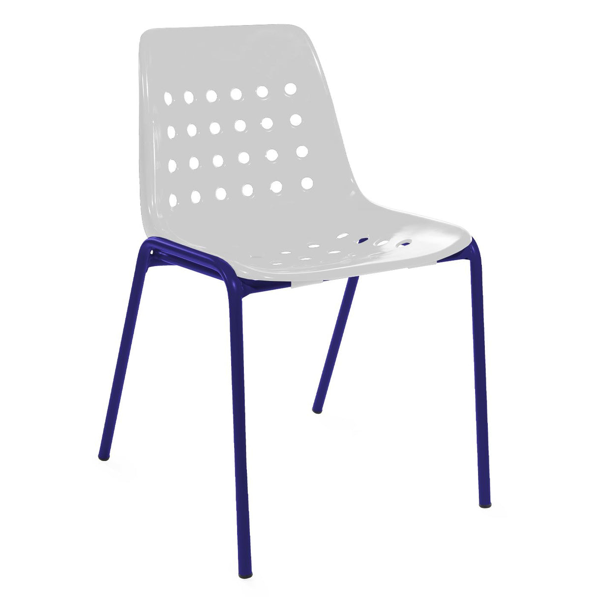 Schaffner Bermuda chaise empilable Bleu 53 Blanc 90