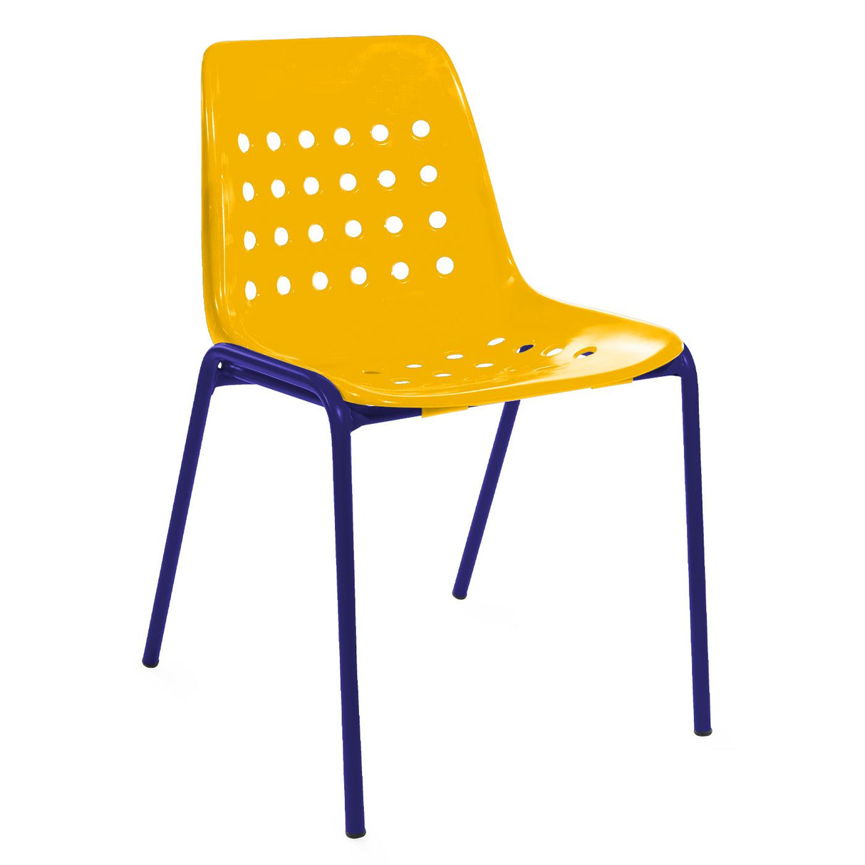 Schaffner Bermuda chaise empilable Bleu 53 Jaune 11