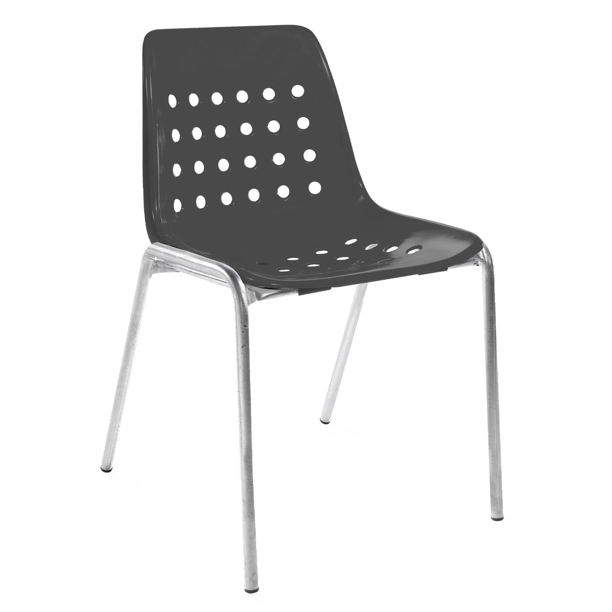 Schaffner Bermuda chaise empilable Galvanisé à chaud 02 Anthracite 77