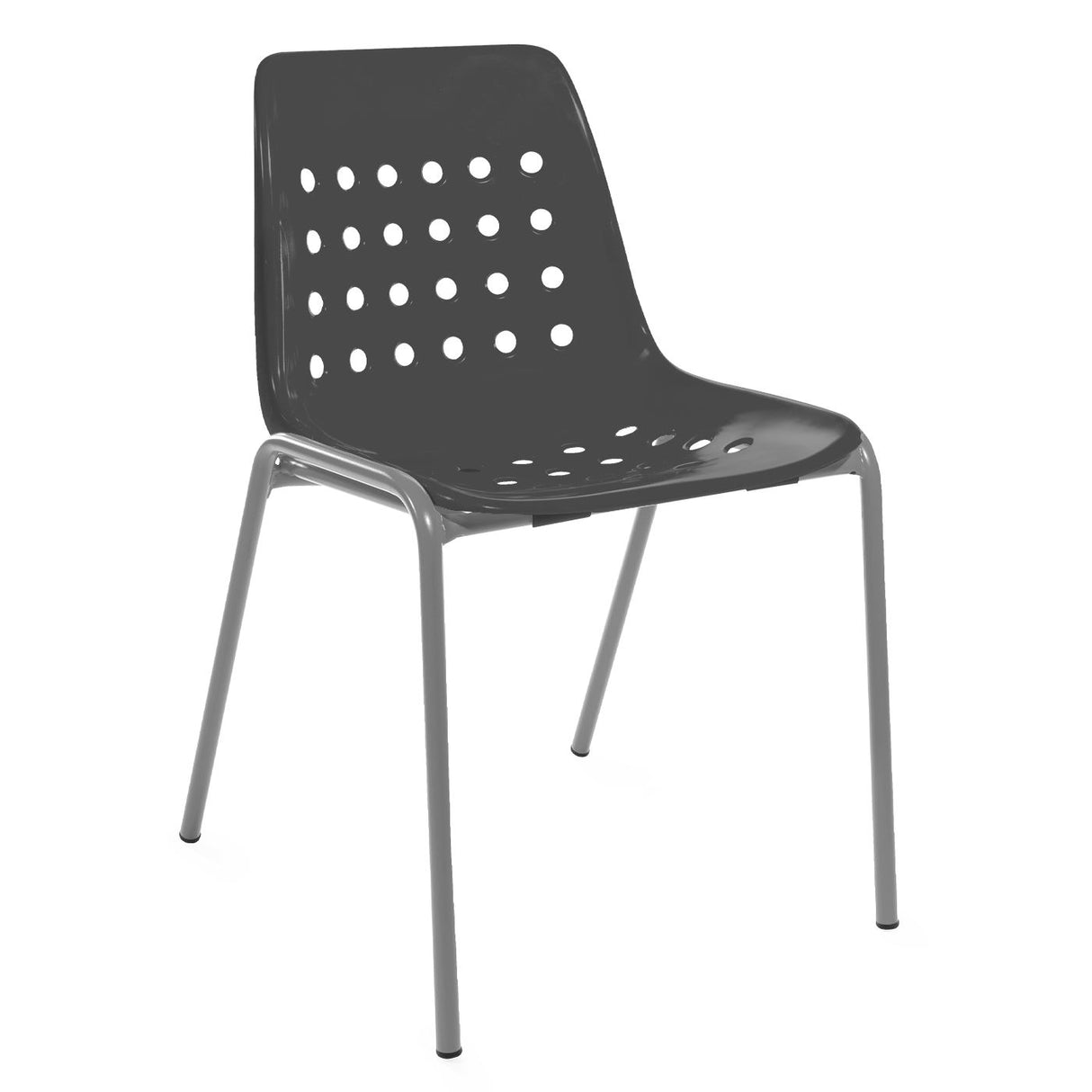 Schaffner Bermuda chaise empilable Gris Argent 78 Anthracite 77