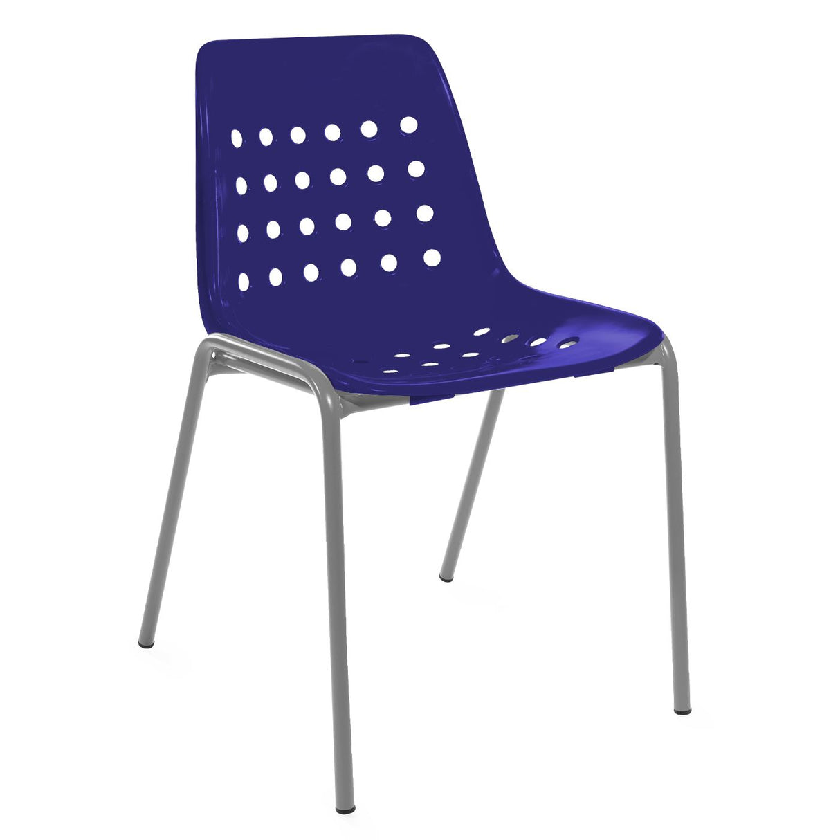 Schaffner Bermuda chaise empilable Gris Argent 78 Bleu 53