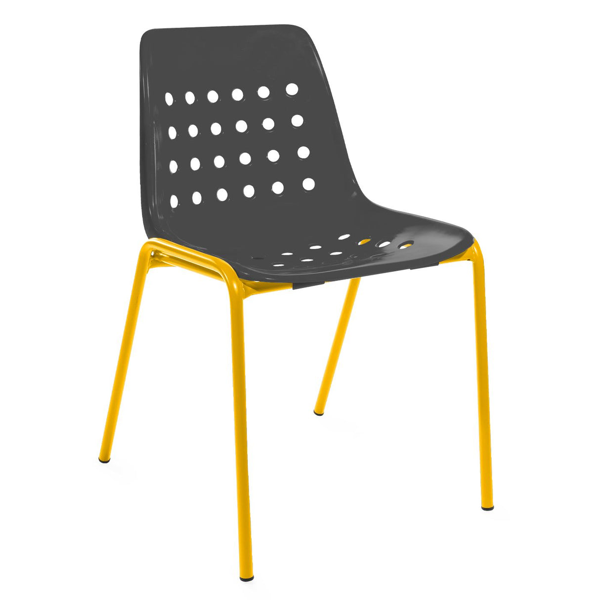 Schaffner Bermuda chaise empilable Jaune 11 Anthracite 77