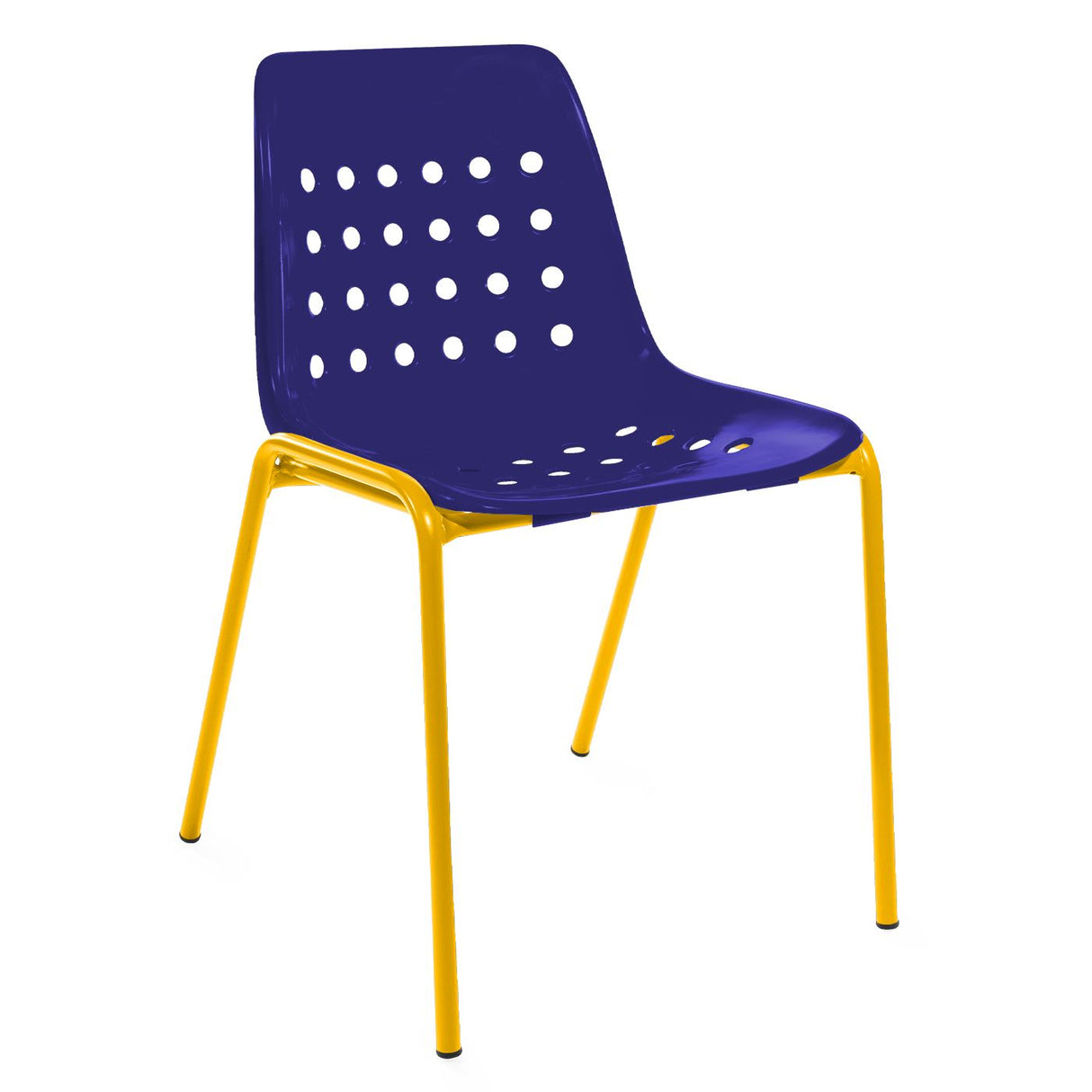 Schaffner Bermuda chaise empilable Jaune 11 Bleu 53