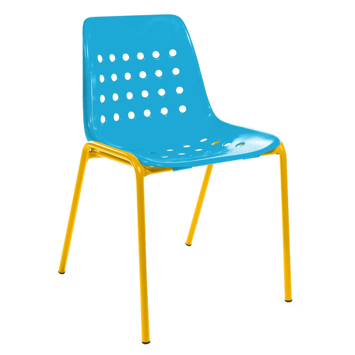 Schaffner Bermuda chaise empilable Jaune 11 Turquoise 58
