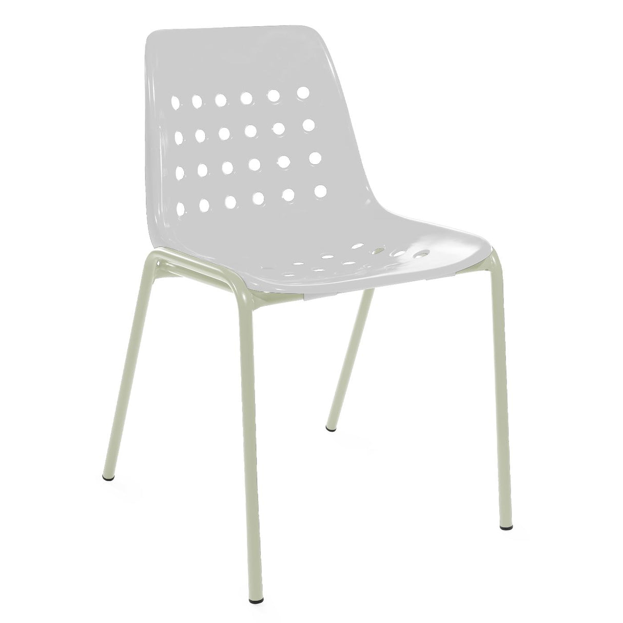 Schaffner Bermuda chaise empilable Vert Pastel 64 Blanc 90