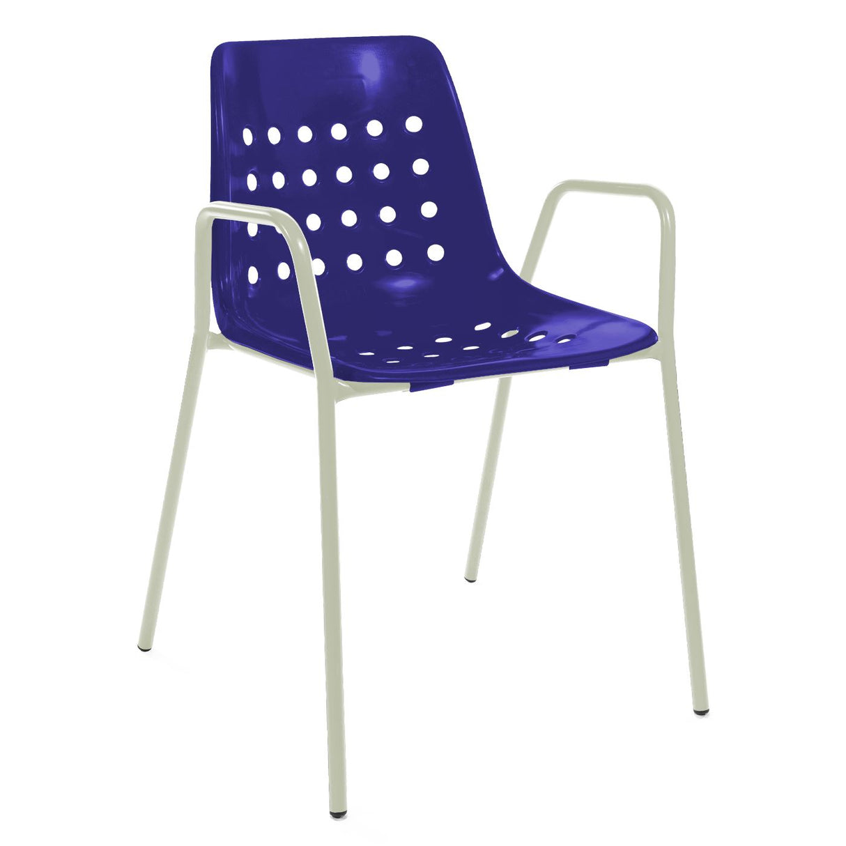 Schaffner Bermuda Fauteuil repas avec accoudoirs tubes ronds Vert Pastel 64 Bleu 53