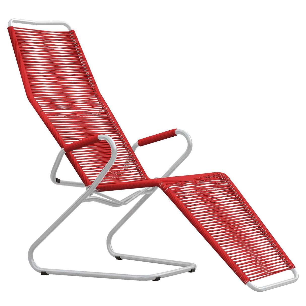Schaffner Bodensee Chaise longue Spaghetti Blanc 90 Rouge 30
