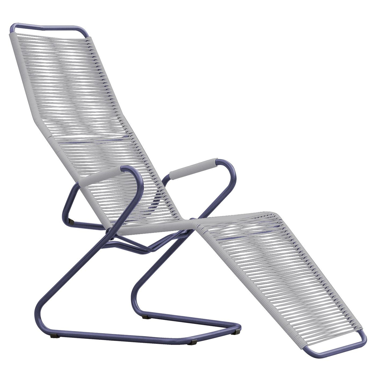 Schaffner Bodensee Chaise longue Spaghetti Bleu 53 Blanc 90
