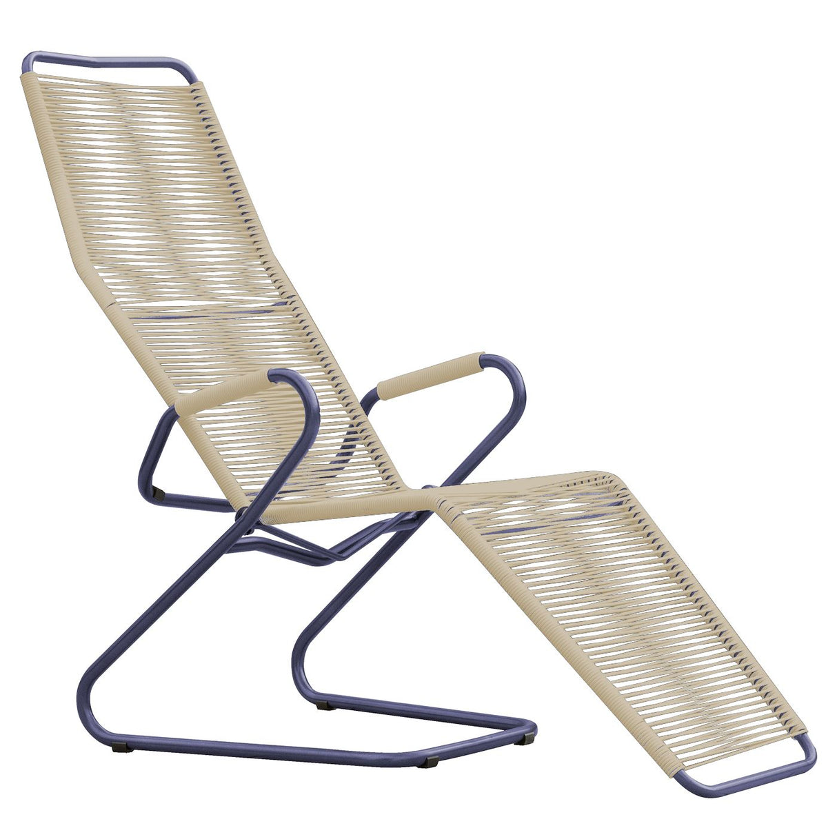 Schaffner Bodensee Chaise longue Spaghetti Bleu 53 Sable pastel 15
