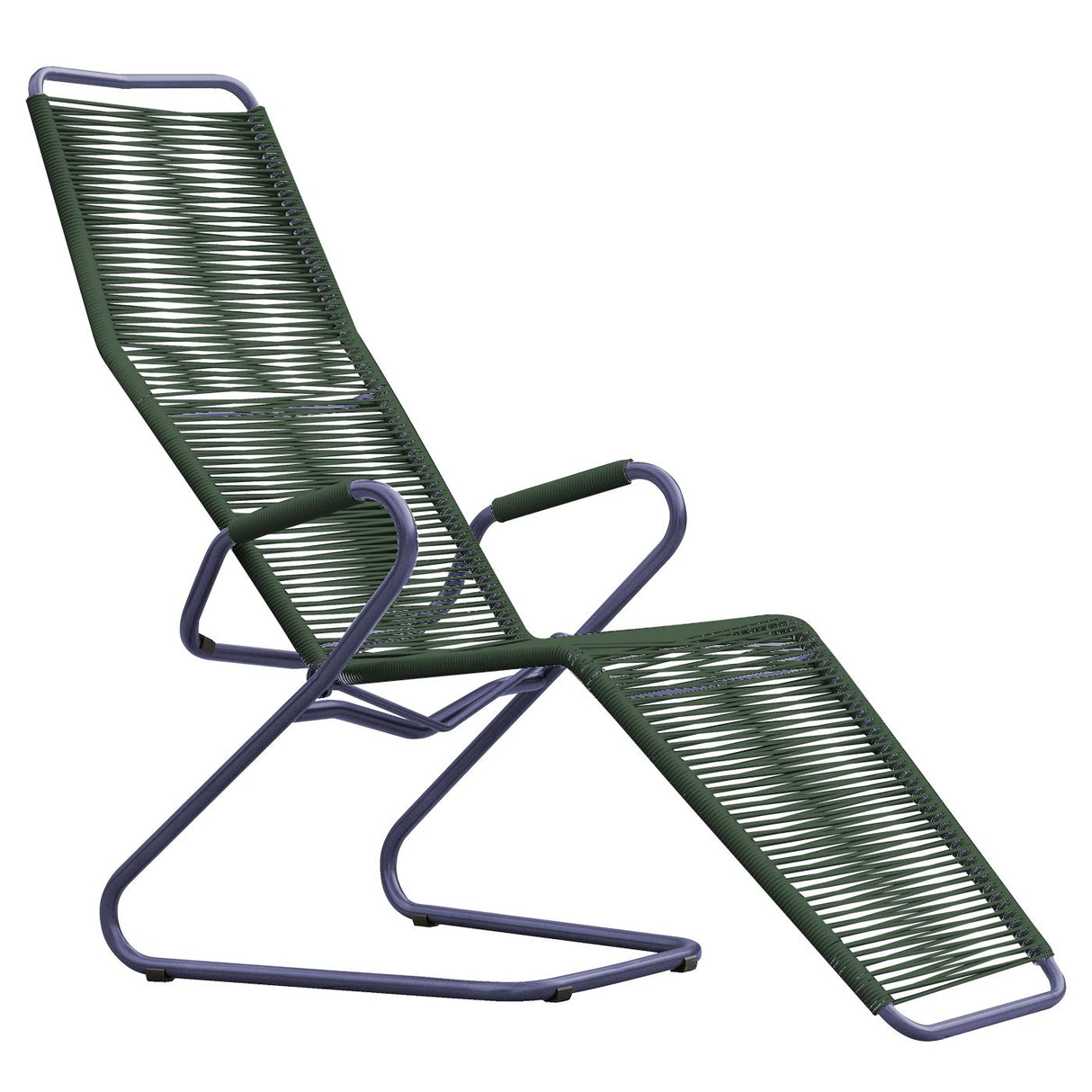Schaffner Bodensee Chaise longue Spaghetti Bleu 53 Vert Sapin 66