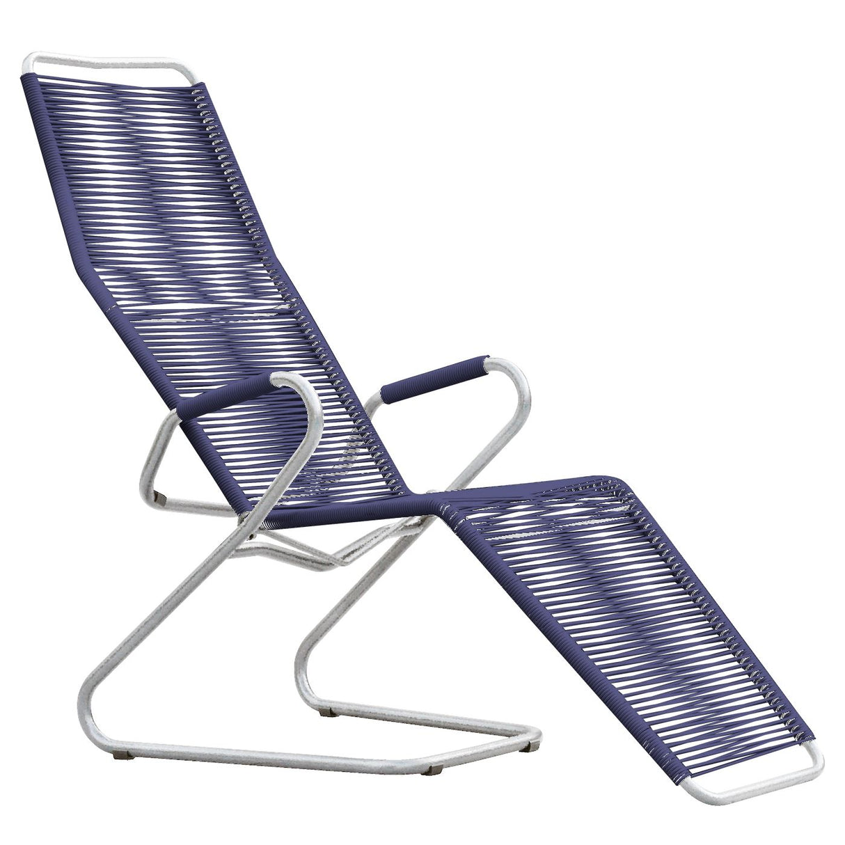 Schaffner Bodensee Chaise longue Spaghetti Galvanisé à chaud 02 Bleu 53