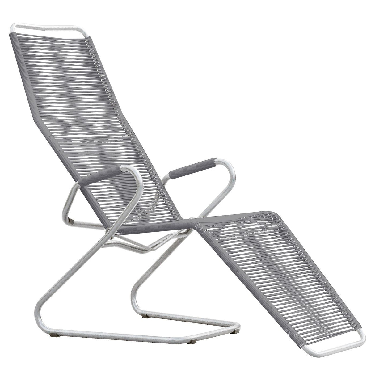 Schaffner Bodensee Chaise longue Spaghetti Galvanisé à chaud 02 Gris Argent 78