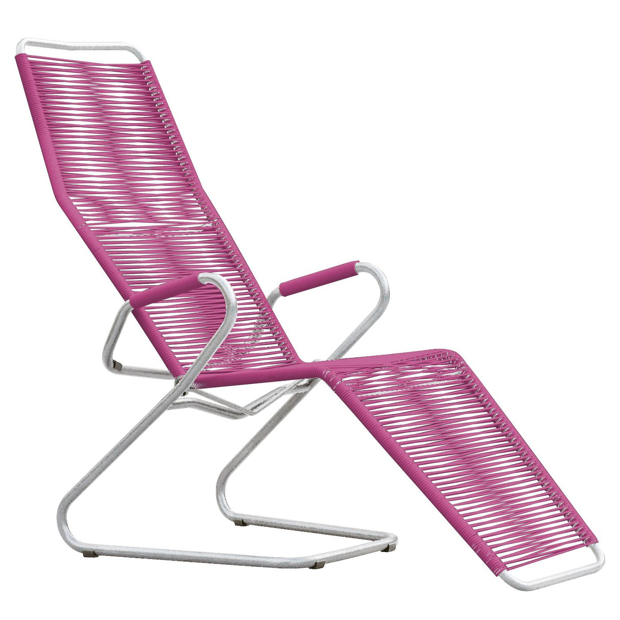 Schaffner Bodensee Chaise longue Spaghetti Galvanisé à chaud 02 Rose 41