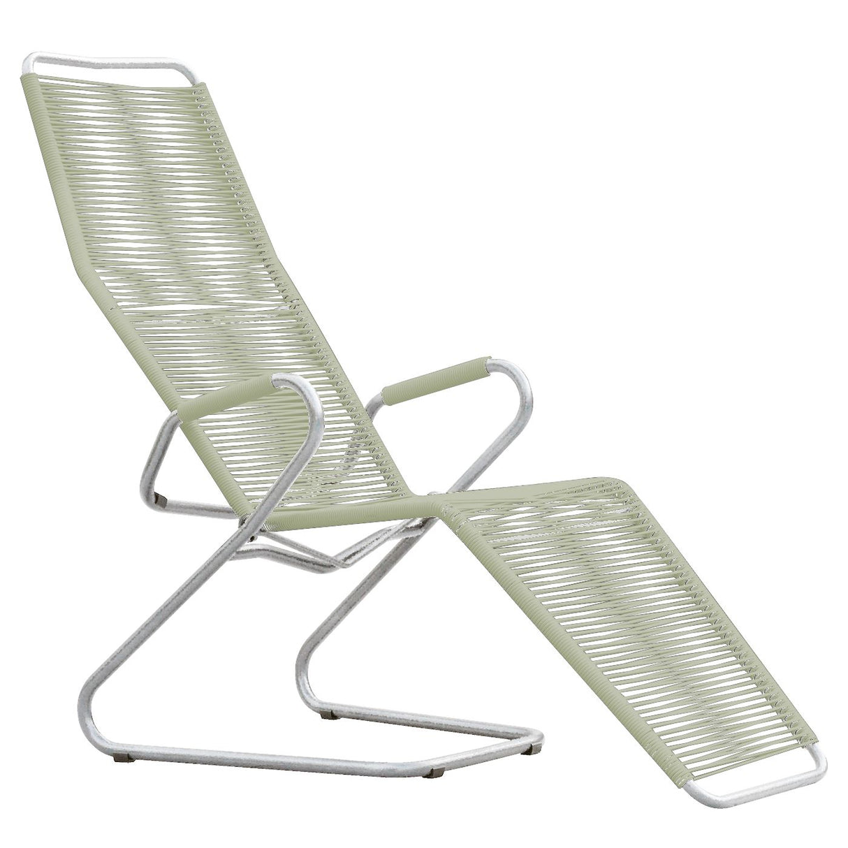 Schaffner Bodensee Chaise longue Spaghetti Galvanisé à chaud 02 Vert pastel 64