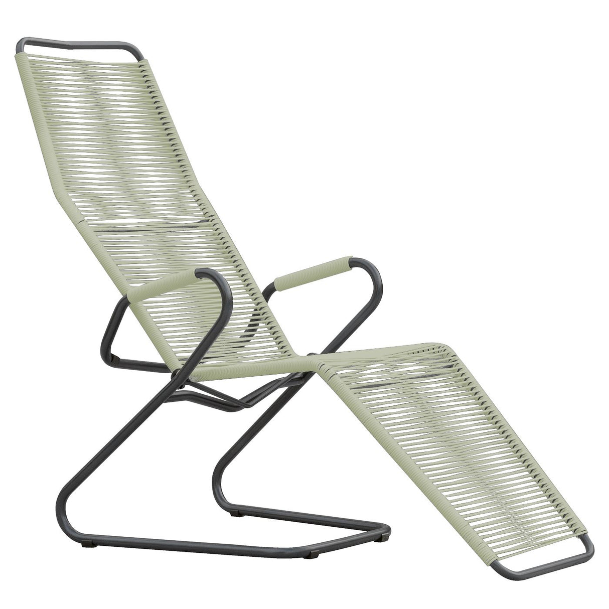 Schaffner Bodensee Chaise longue Spaghetti Noir 91 Vert pastel 64