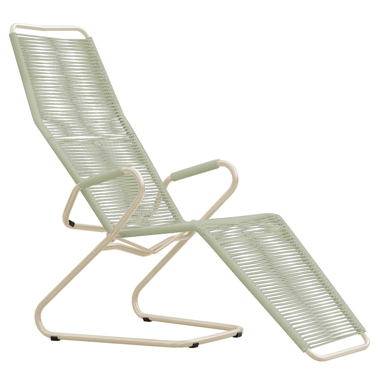 Schaffner Bodensee Chaise longue Spaghetti Sable Pastel 15 Vert pastel 64
