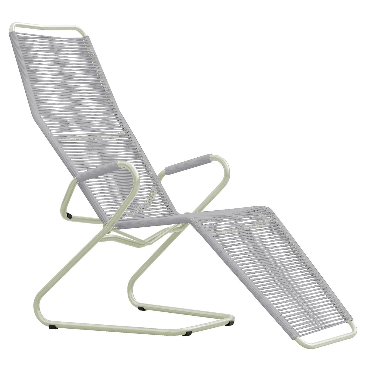 Schaffner Bodensee Chaise longue Spaghetti Vert Pastel 64 Blanc 90