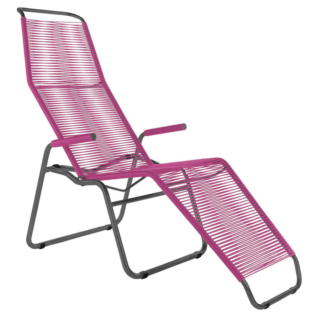 Schaffner Brissago Chaise longue Spaghetti Anthracite 77 Rose 41