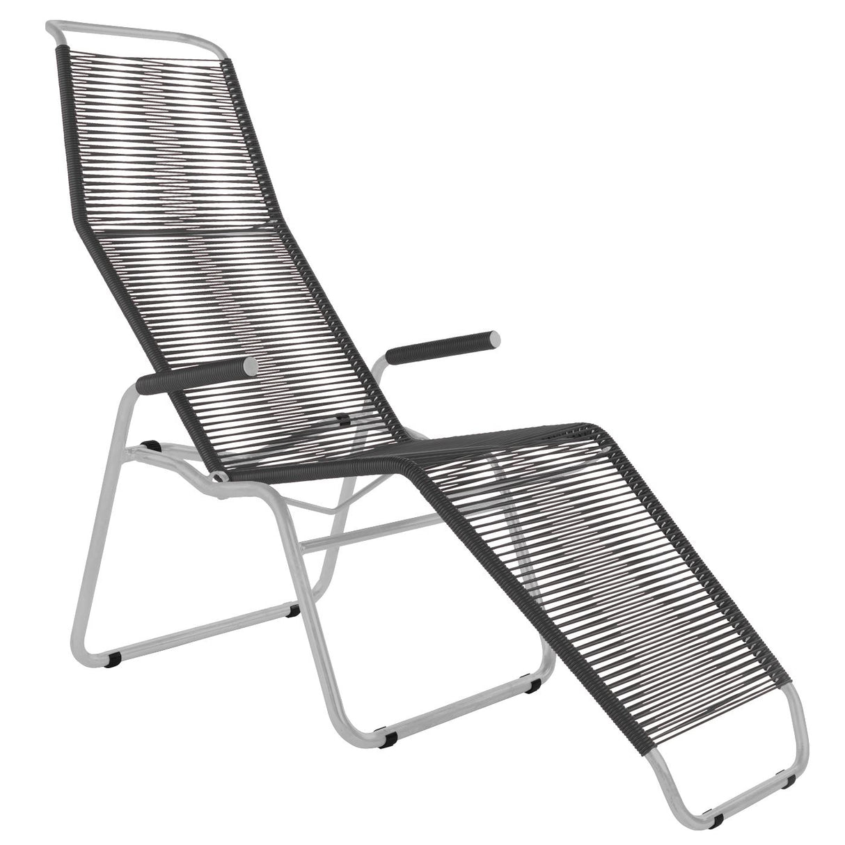 Schaffner Brissago Chaise longue Spaghetti Blanc 90 Anthracite 77