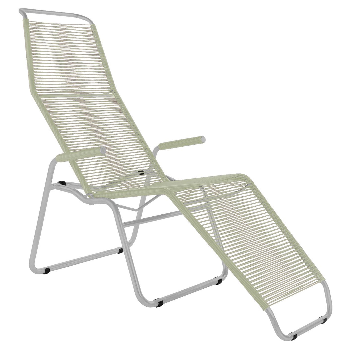 Schaffner Brissago Chaise longue Spaghetti Blanc 90 Vert pastel 64