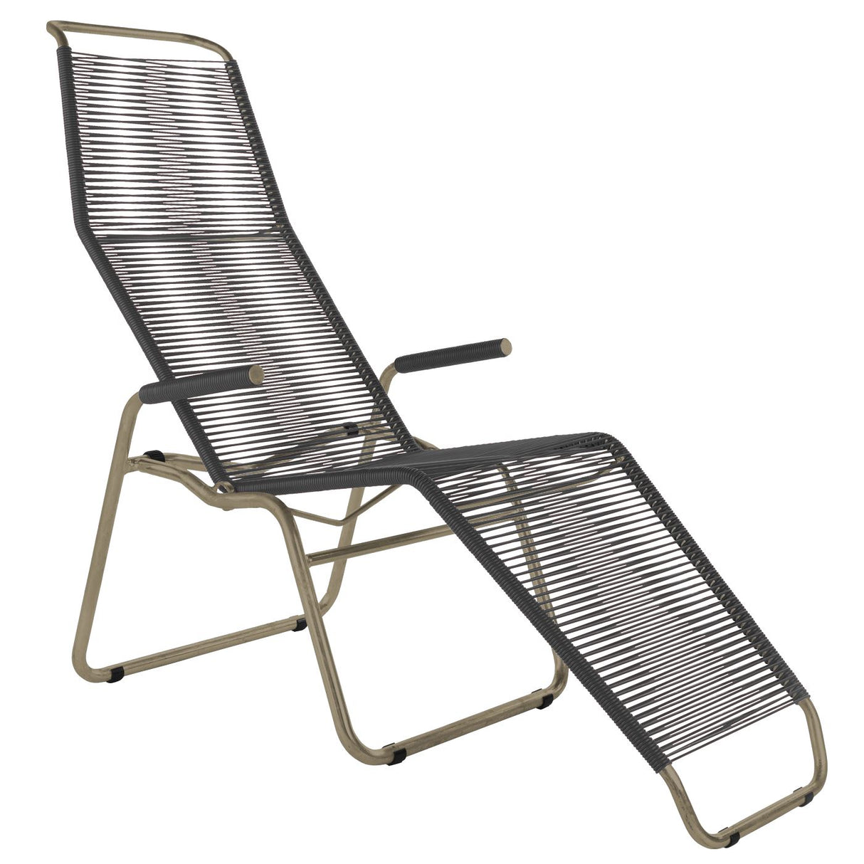 Schaffner Brissago Chaise longue Spaghetti Champagne 85 Anthracite 77