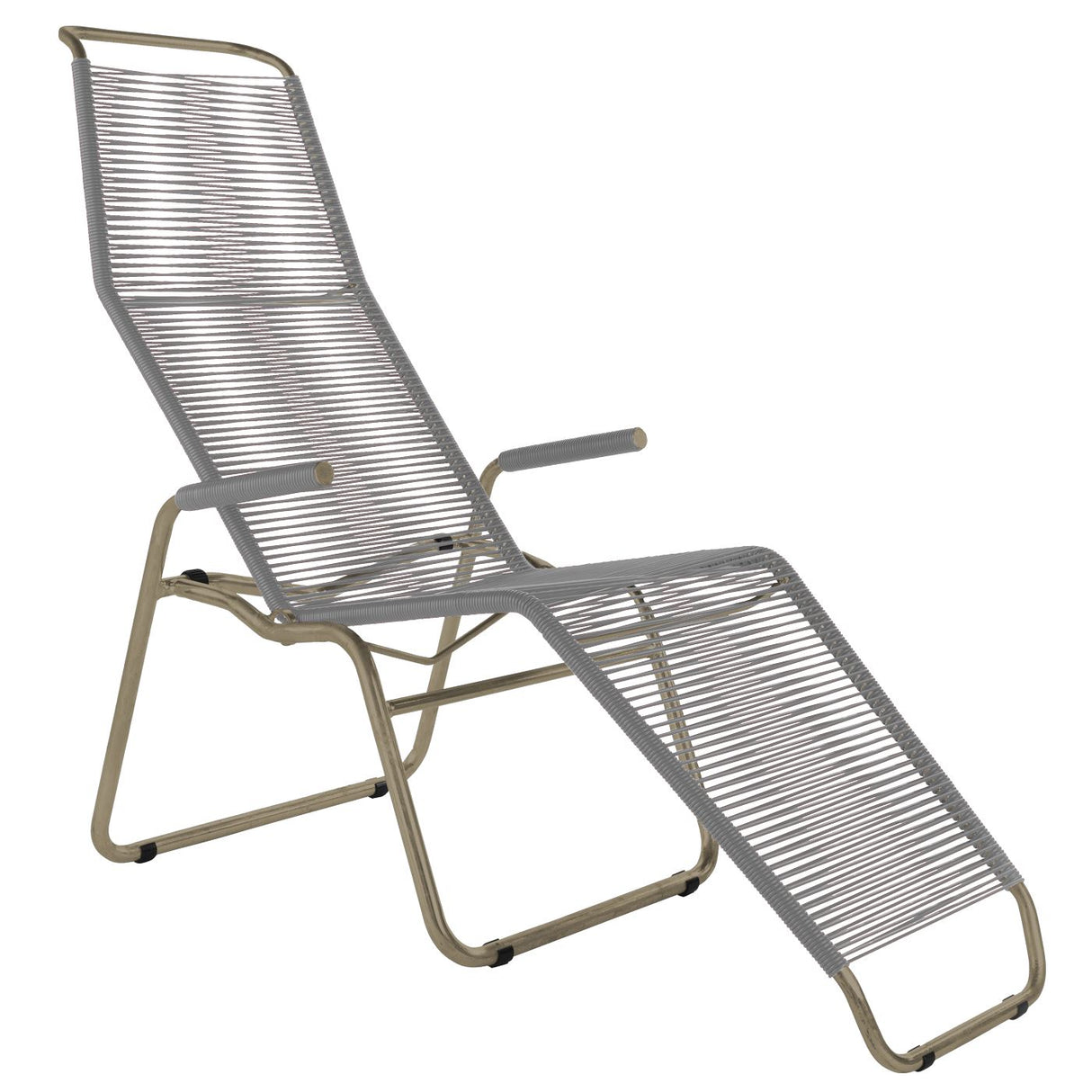 Schaffner Brissago Chaise longue Spaghetti Champagne 85 Gris Argent 78