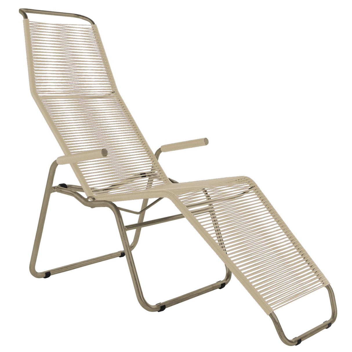 Schaffner Brissago Chaise longue Spaghetti Champagne 85 Sable pastel 15
