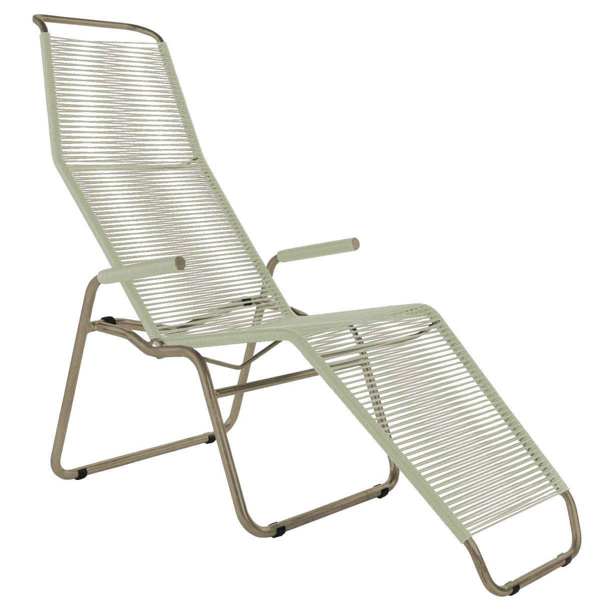 Schaffner Brissago Chaise longue Spaghetti Champagne 85 Vert pastel 64