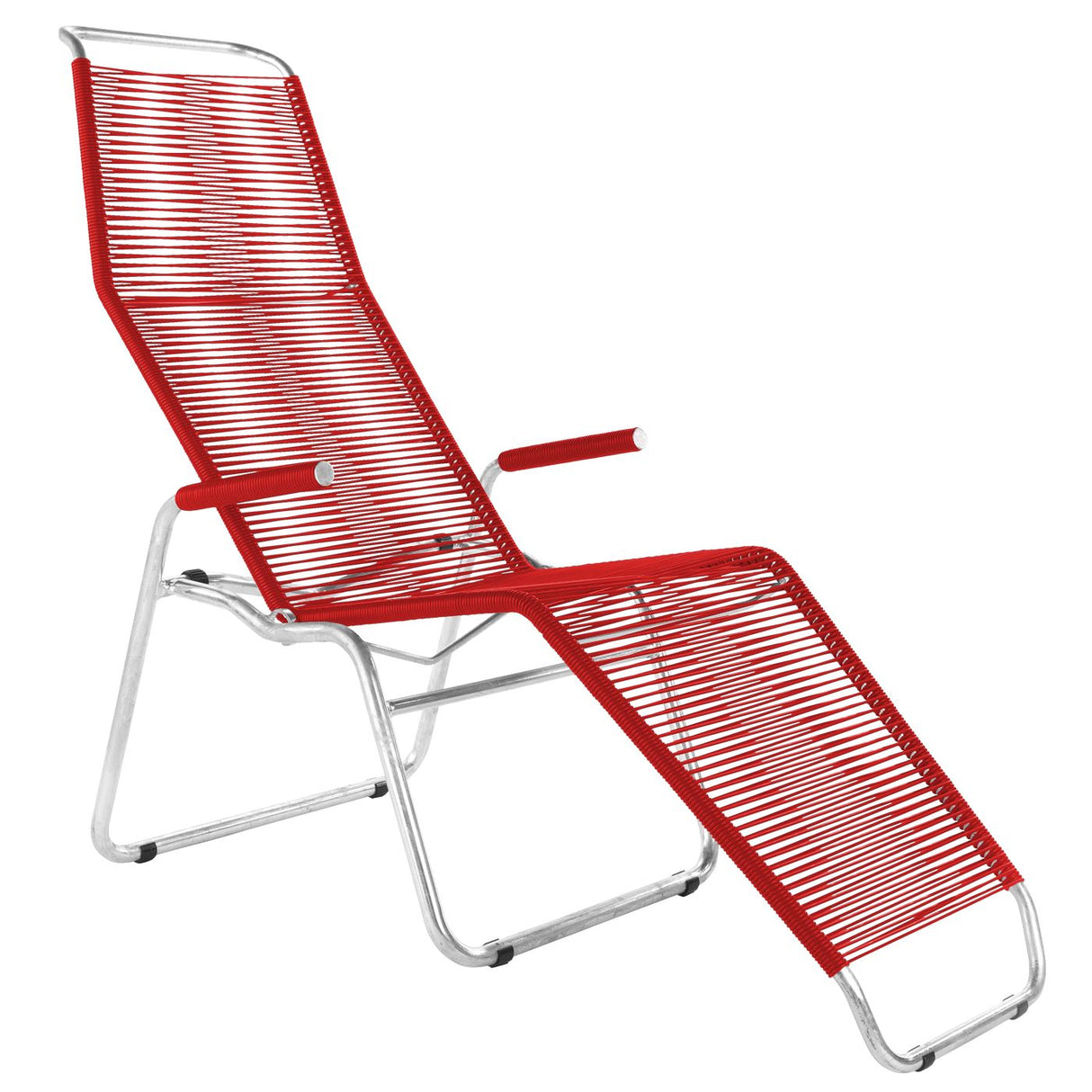 Schaffner Brissago Chaise longue Spaghetti Galvanisé à chaud 02 Rouge 30