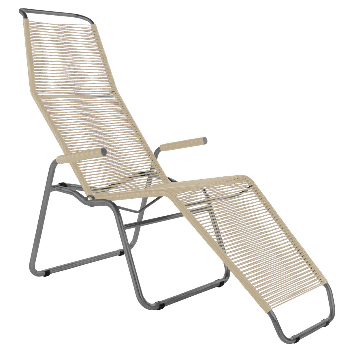 Schaffner Brissago Chaise longue Spaghetti Graphite 73 Sable pastel 15