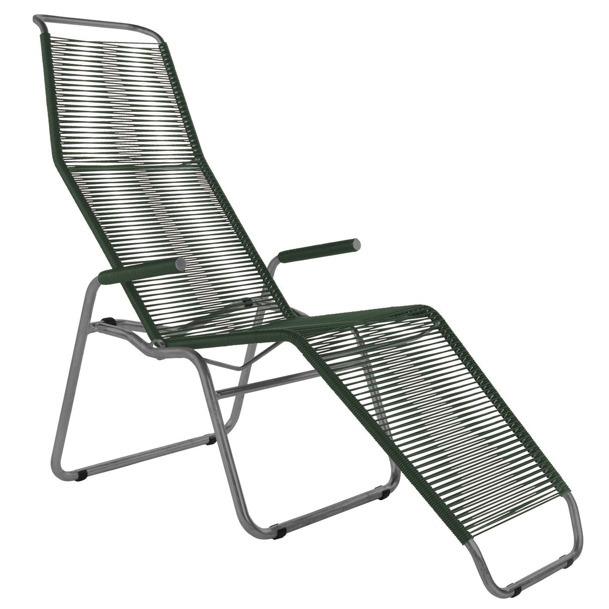 Schaffner Brissago Chaise longue Spaghetti Graphite 73 Vert Sapin 66