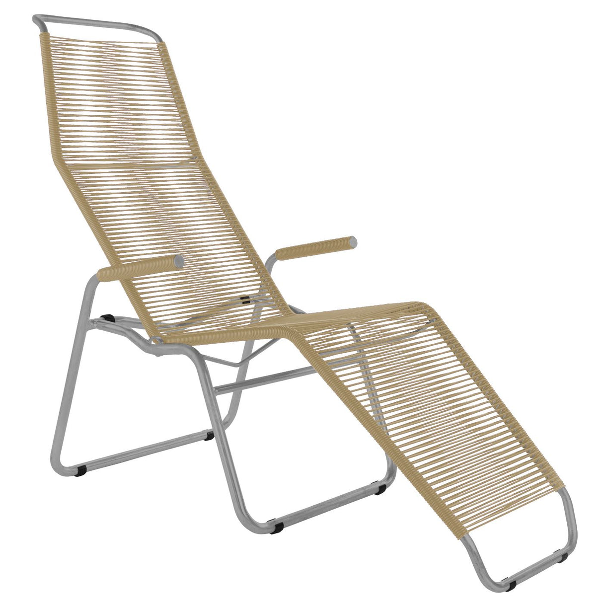 Schaffner Brissago Chaise longue Spaghetti Gris Argent 78 Marron Pastel 83