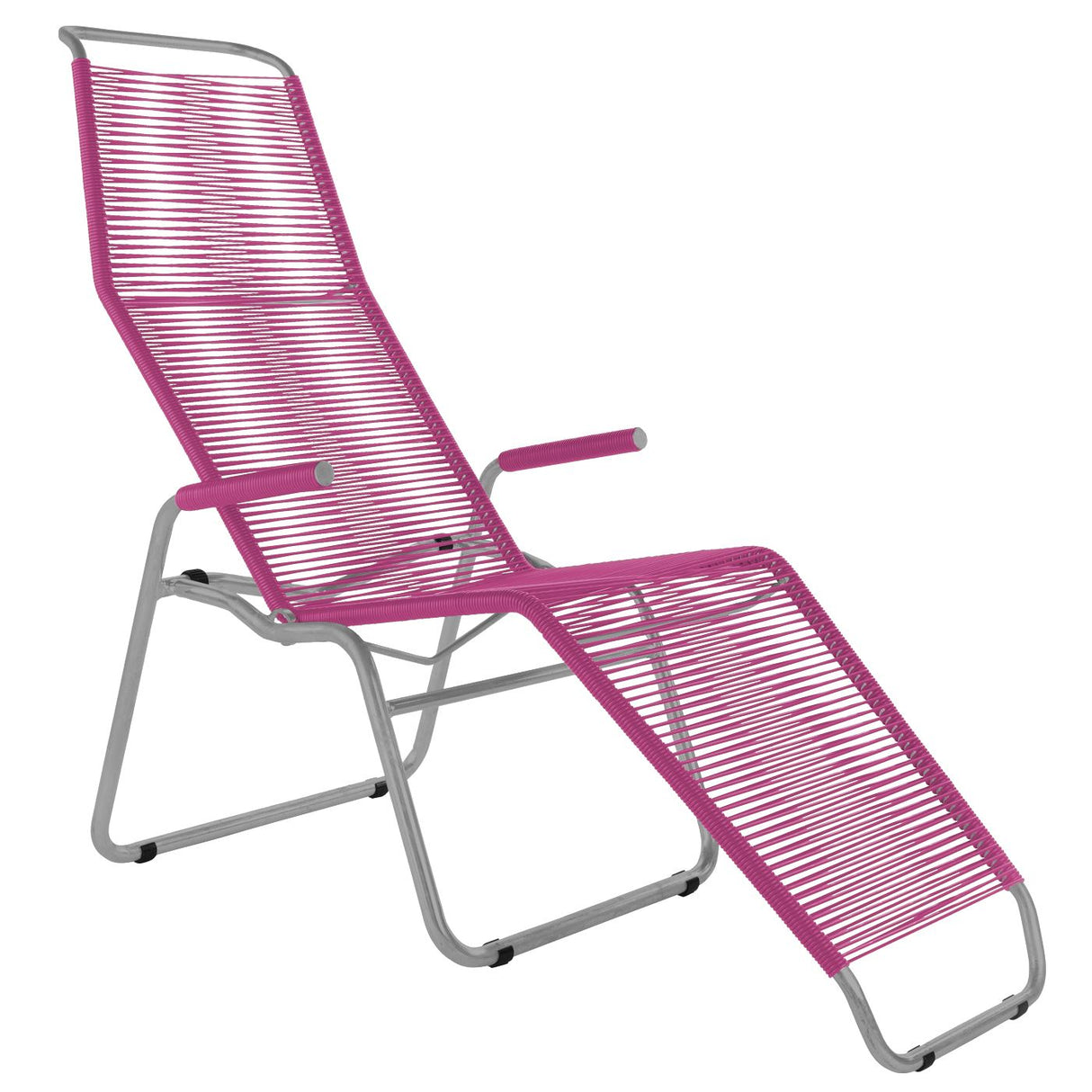 Schaffner Brissago Chaise longue Spaghetti Gris Argent 78 Rose 41
