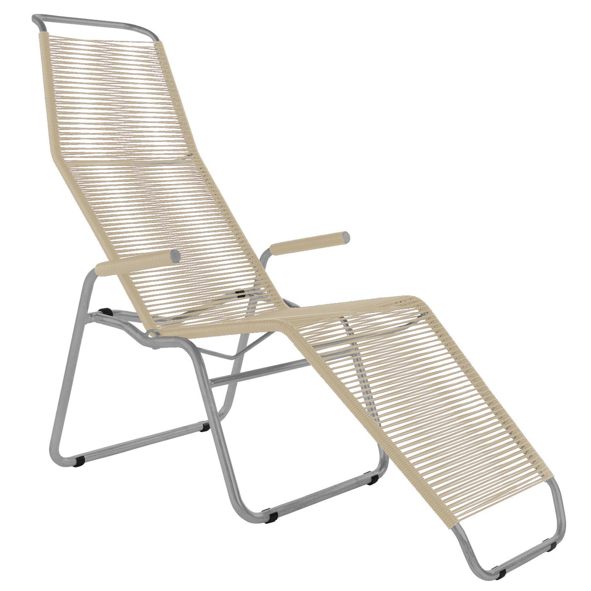 Schaffner Brissago Chaise longue Spaghetti Gris Argent 78 Sable pastel 15