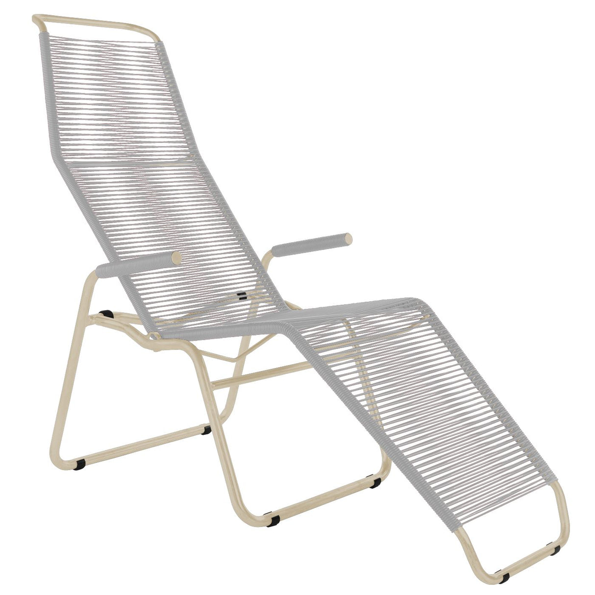 Schaffner Brissago Chaise longue Spaghetti Sable Pastel 15 Blanc 90