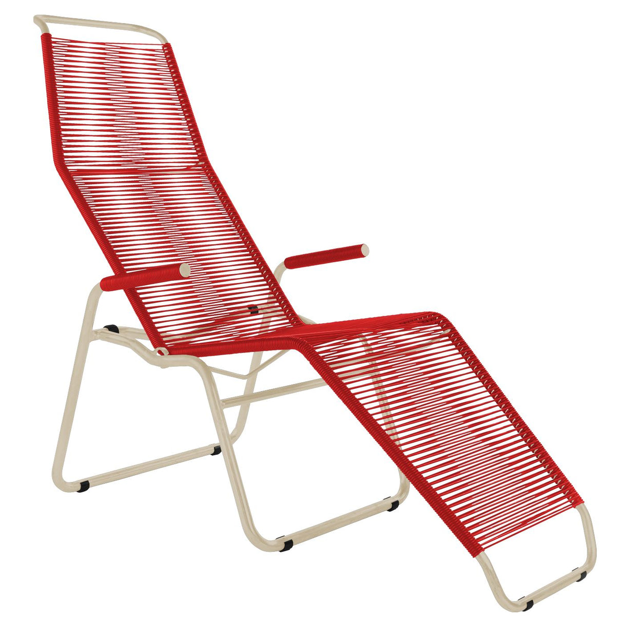 Schaffner Brissago Chaise longue Spaghetti Sable Pastel 15 Rouge 30