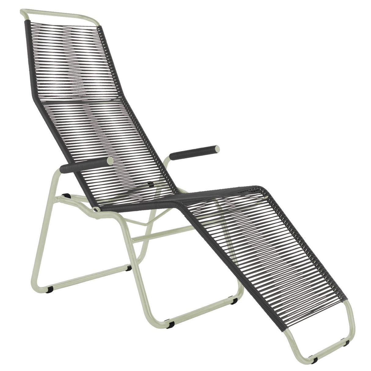 Schaffner Brissago Chaise longue Spaghetti Vert Pastel 64 Anthracite 77
