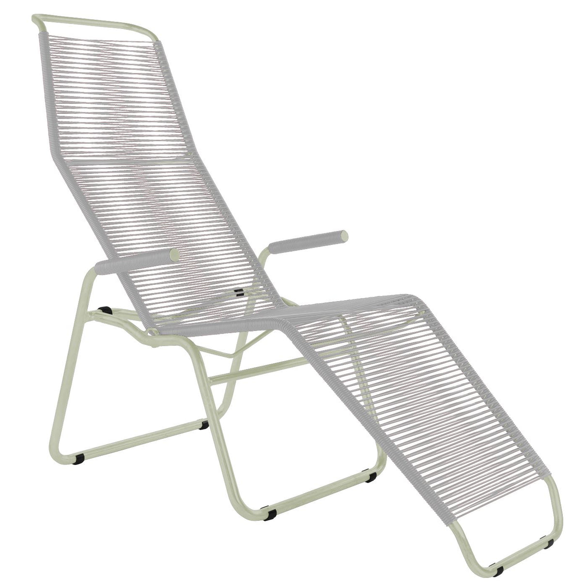 Schaffner Brissago Chaise longue Spaghetti Vert Pastel 64 Blanc 90