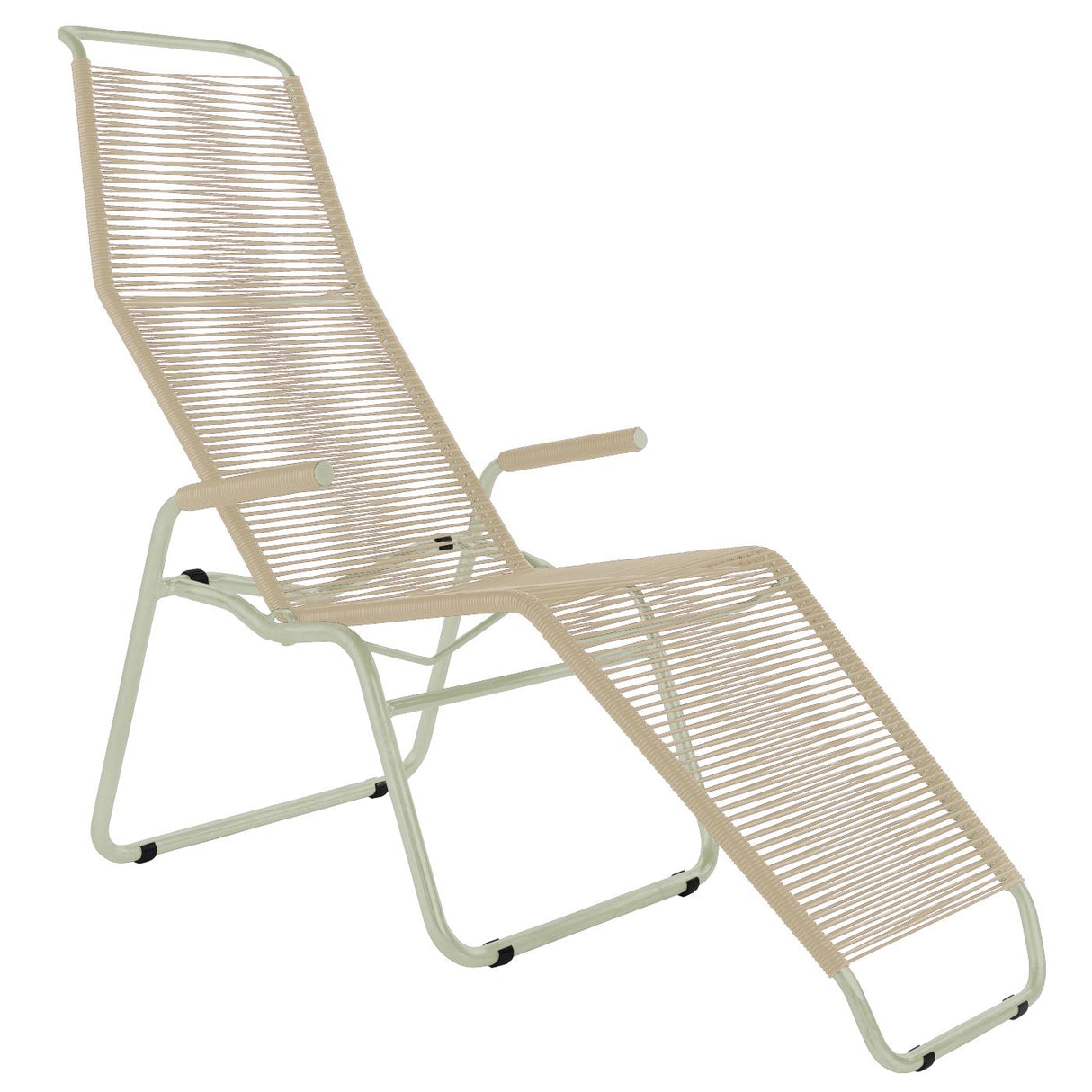 Schaffner Brissago Chaise longue Spaghetti Vert Pastel 64 Sable pastel 15