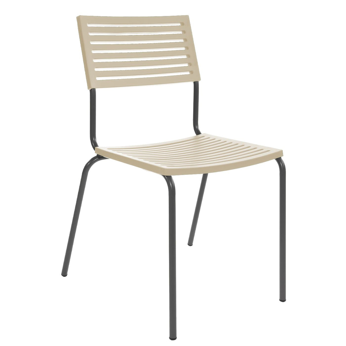 Schaffner Lamello Chaise empilable Anthracite 77 Sable Pastel 15